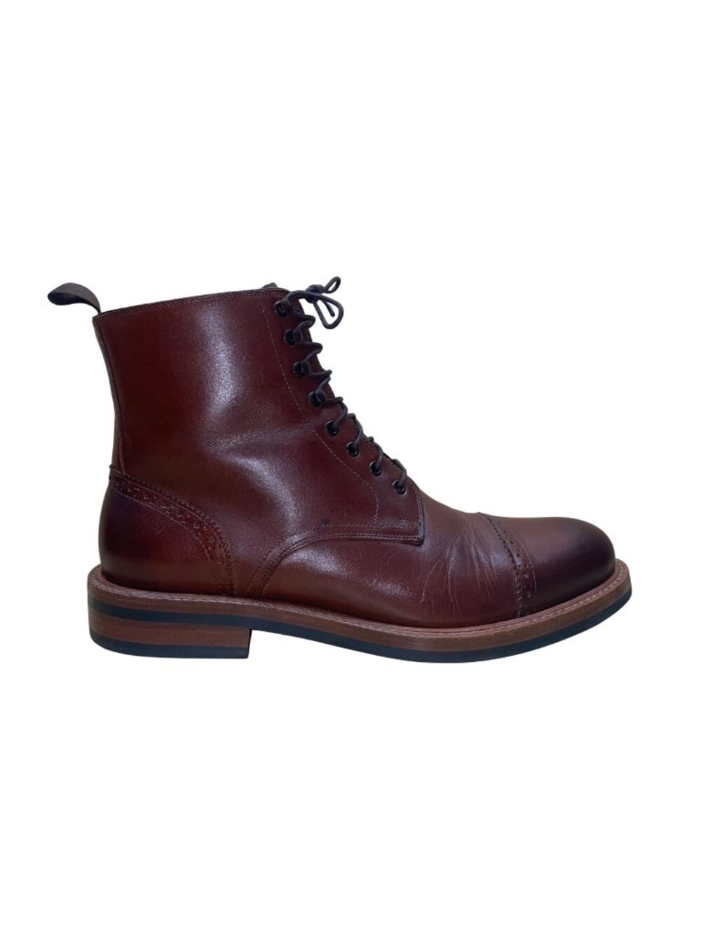 Beckett Simonon Men’s Brown Leather Laval Chukka Waxed Boots Size 8.5
